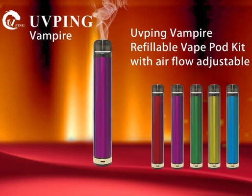 9-12W磁気Vapeのペン2mlの気流の調節可能な詰め替え式の網のコイルVape